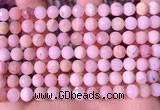 COP1742 15.5 inches 6mm faceted round natural pink opal beads