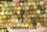 COP1760 15.5 inches 8mm round yellow opal beads wholesale