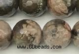 COP1812 15 inches 10mm faceted round grey opal beads