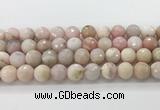 COP1851 15.5 inches 12mm faceted round pink opal gemstone beads wholesale