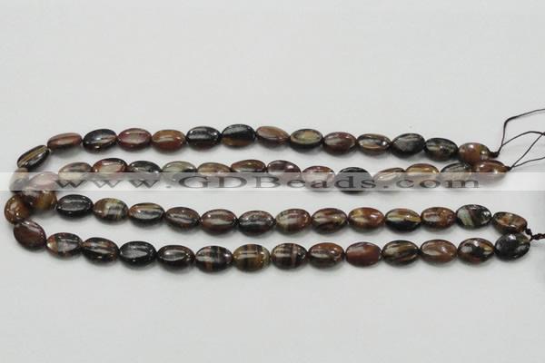 COP231 15.5 inches 10*14mm oval natural brown opal gemstone beads