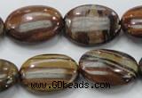 COP233 15.5 inches 18*25mm oval natural brown opal gemstone beads