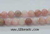 COP24 7mm smooth round natural pink opal beads Wholesale