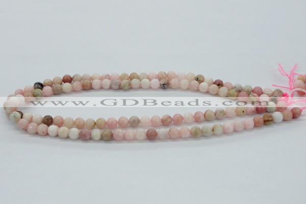 COP24 7mm smooth round natural pink opal beads Wholesale