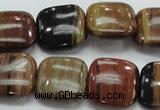 COP246 15.5 inches 18*18mm square natural brown opal gemstone beads