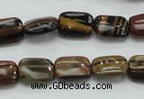 COP248 15.5 inches 10*14mm rectangle natural brown opal gemstone beads