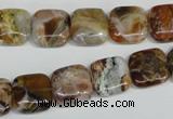 COP321 15.5 inches 12*12mm square brandy opal gemstone beads wholesale