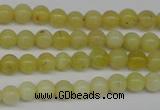 COP330 15.5 inches 4mm round yellow opal gemstone beads wholesale