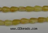 COP337 15.5 inches 6*9mm teardrop yellow opal gemstone beads