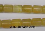 COP339 15.5 inches 10*12mm tube yellow opal gemstone beads