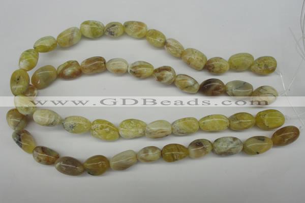 COP341 15.5 inches 10*14mm – 14*20mm nuggets yellow opal gemstone beads