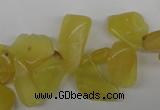 COP348 Top-drilled 7*8mm – 24*25mm freeform yellow opal gemstone beads