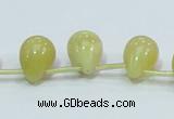 COP357 15.5 inches 13*18mm teardrop yellow opal gemstone beads