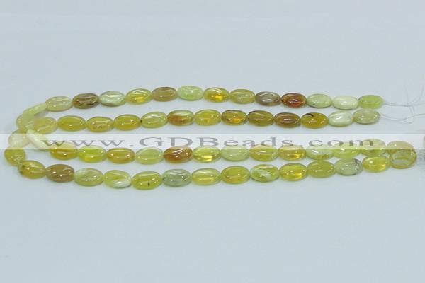 COP362 15.5 inches 10*14mm oval yellow opal gemstone beads wholesale