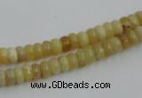 COP370 15.5 inches 4*6mm rondelle yellow opal gemstone beads