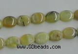 COP375 15.5 inches 8*10mm oval yellow opal gemstone beads wholesale