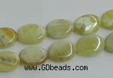 COP376 15.5 inches 10*14mm oval yellow opal gemstone beads wholesale