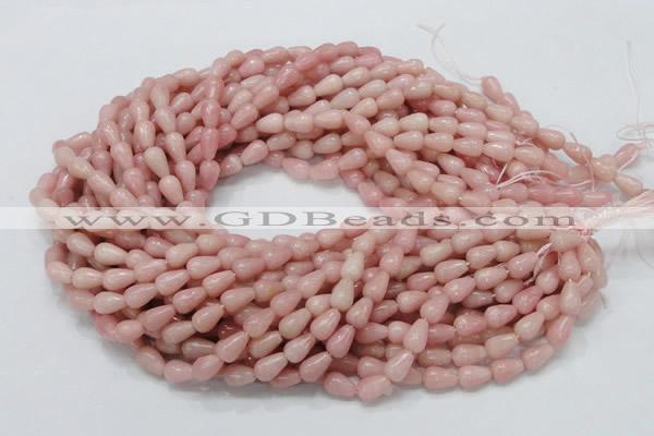 COP411 15.5 inches 6*10mm teardrop Chinese pink opal gemstone beads