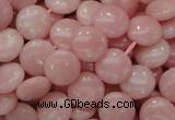 COP414 15.5 inches 12mm flat round Chinese pink opal gemstone beads