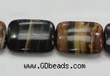 COP433 15.5 inches 18*25mm rectangle natural brown opal gemstone beads