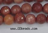 COP443 15.5 inches 8mm faceted round African blood jasper beads