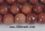 COP444 15.5 inches 10mm faceted round African blood jasper beads