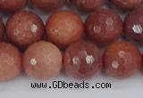 COP445 15.5 inches 12mm faceted round African blood jasper beads