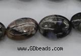 COP496 15.5 inches 10*14mm oval natural grey opal gemstone beads