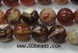 COP503 15.5 inches 12mm round natural red opal gemstone beads