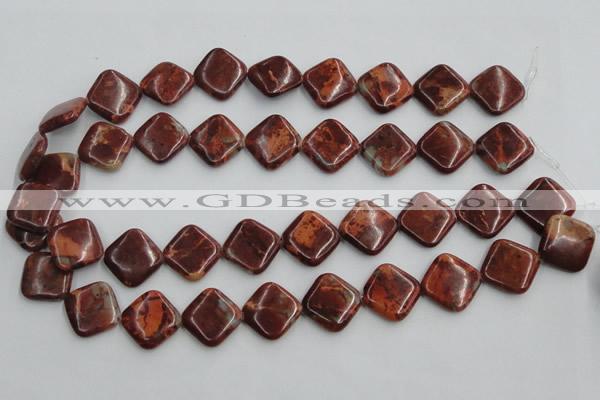 COP528 15.5 inches 18*18mm diamond red opal gemstone beads wholesale