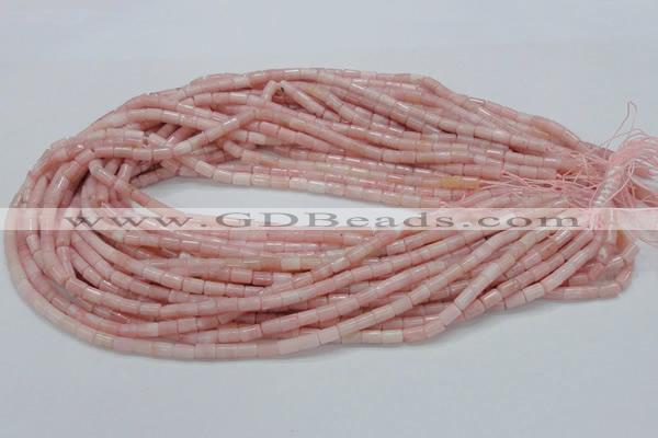 COP58 15.5 inches 4*7mm column natural pink opal gemstone beads