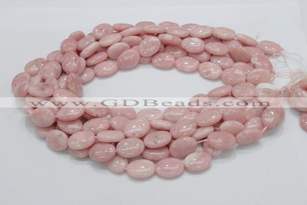 COP65 15.5 inches 14*18mm oval natural pink opal gemstone beads