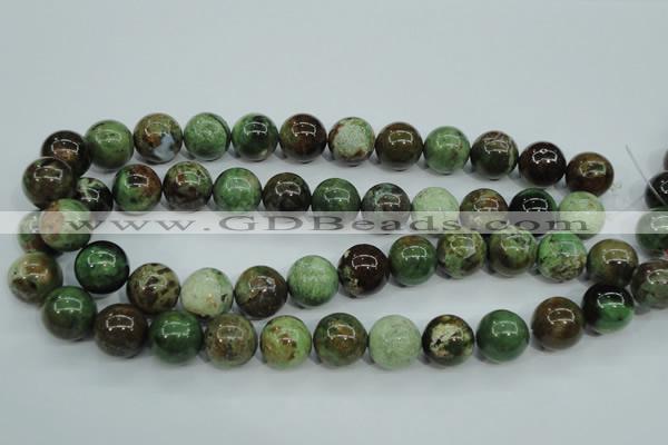 COP655 15.5 inches 14mm round green opal gemstone beads