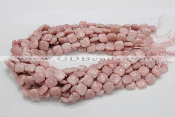 COP68 15.5 inches 12*12mm square natural pink opal gemstone beads