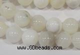 COP903 15.5 inches 12mm round natural white opal gemstone beads