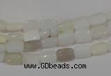 COP911 15.5 inches 6*8mm rectangle natural white opal gemstone beads