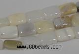 COP912 15.5 inches 10*14mm rectangle natural white opal gemstone beads