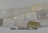 COP913 15.5 inches 12*16mm rectangle natural white opal gemstone beads