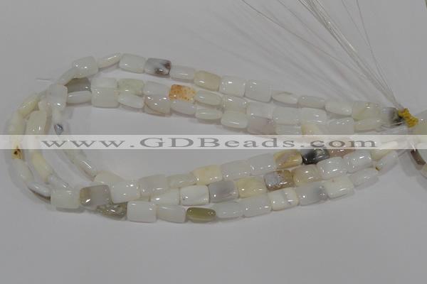 COP913 15.5 inches 12*16mm rectangle natural white opal gemstone beads