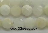 COP932 15.5 inches 8mm faceted round white opal gemstone beads