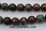 COP987 15.5 inches 10mm round green opal gemstone beads wholesale