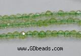 COQ11 16 inches 6mm faceted round dyed olive quartz beads wholesale