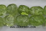 COQ23 16 inches 12*14mm nugget dyed olive quartz beads wholesale