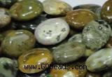 COS05 15.5 inches 12*16mm oval ocean stone beads wholesale