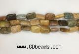 COS251 15.5 inches 10*14mm rectangle ocean stone beads wholesale