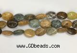 COS258 15.5 inches 10*14mm oval ocean stone beads wholesale