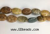 COS263 15.5 inches 22*30mm oval ocean stone beads wholesale