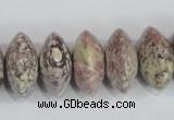 COT08 15.5 inches 10*20mm rondelle osmanthus stone beads