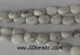 COV05 15.5 inches 6*8mm oval white howlite beads wholesale