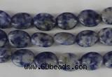 COV10 15.5 inches 8*10mm oval blue spot gemstone beads wholesale